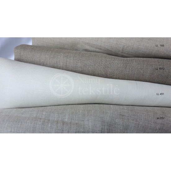 Natural linen fabric LL 166, 125 g/m²